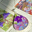 Purple Haze Silver Teardrop Large Pendant Necklace