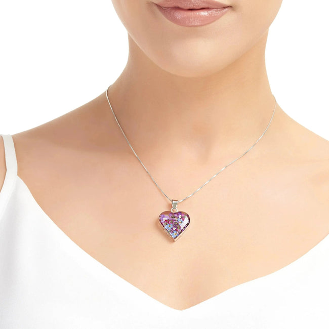 Purple Haze Heart Pendant Necklace