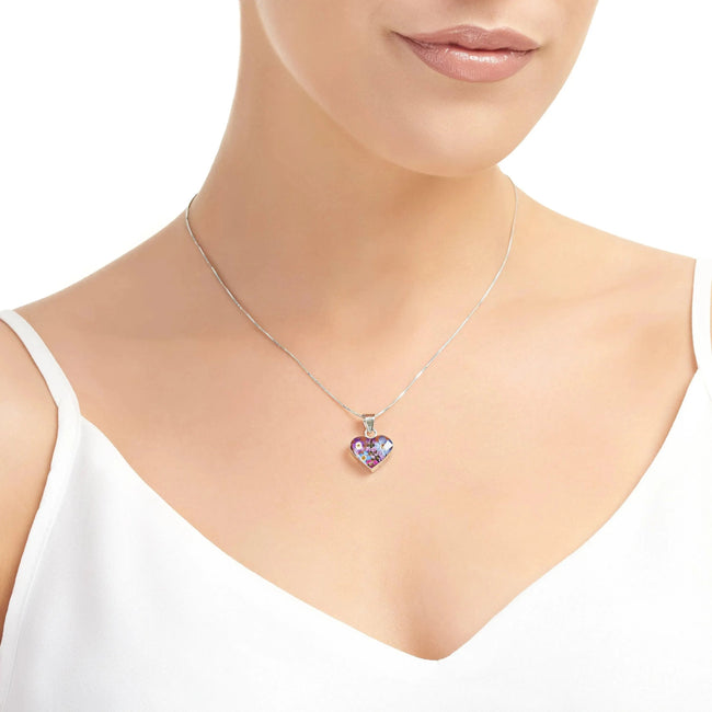 Purple Haze Heart Pendant Necklace