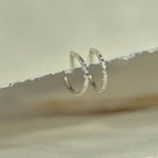 Silver White Topaz Gemstones- Seren Hoops