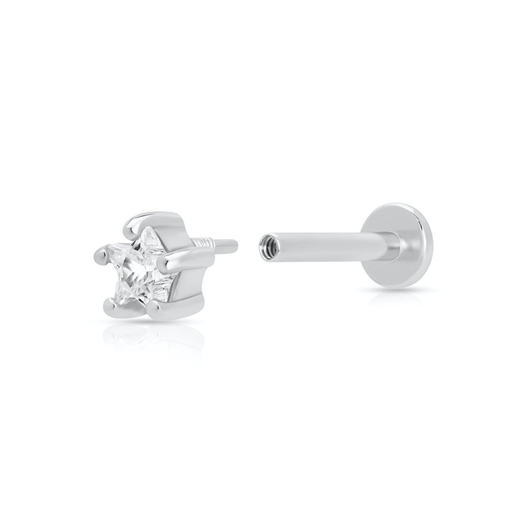 Sparkling Star Single Flat Back Earring