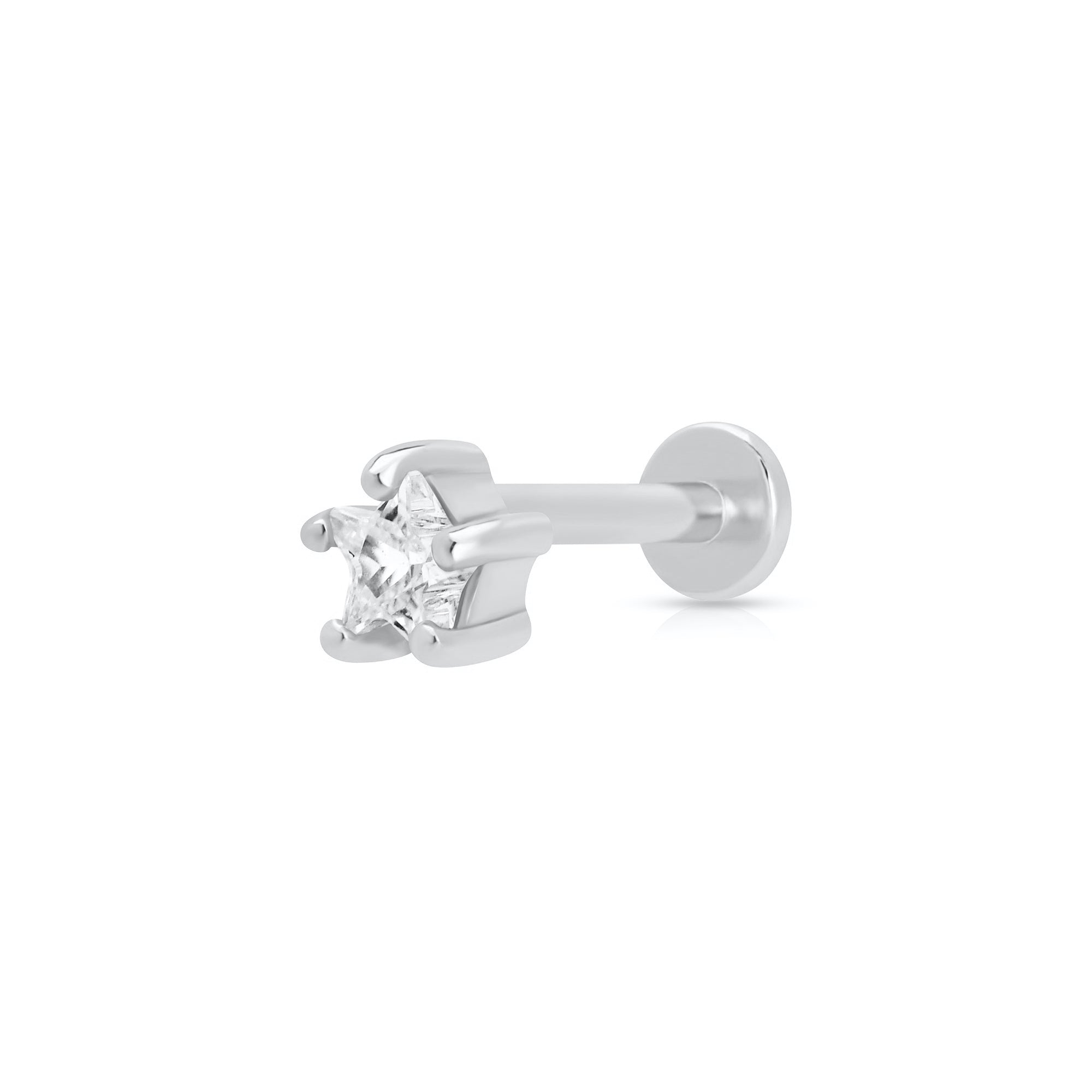 Sparkling Star Single Flat Back Earring