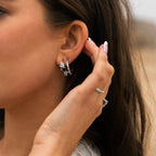 Silver Topaz Gemstone Zaria Earrings