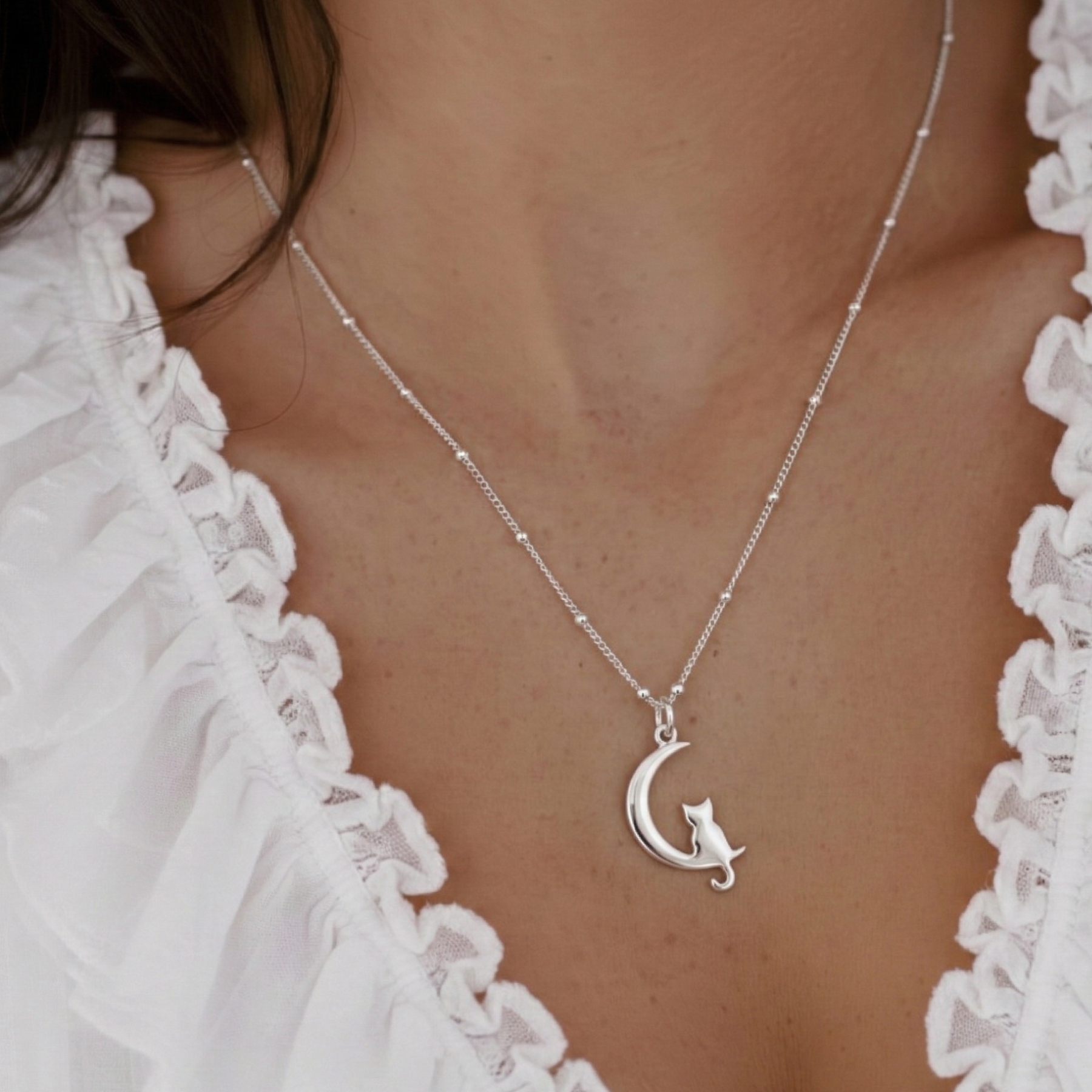 Silver Cat Necklace