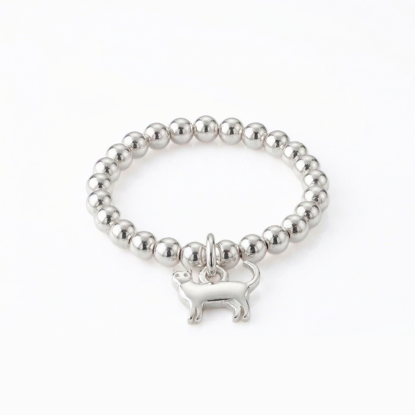 Silver Cat Ring