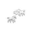 Sterling Silver Horse Stud Earrings
