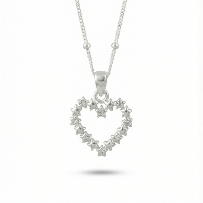 Silver Heart Pendant Necklace