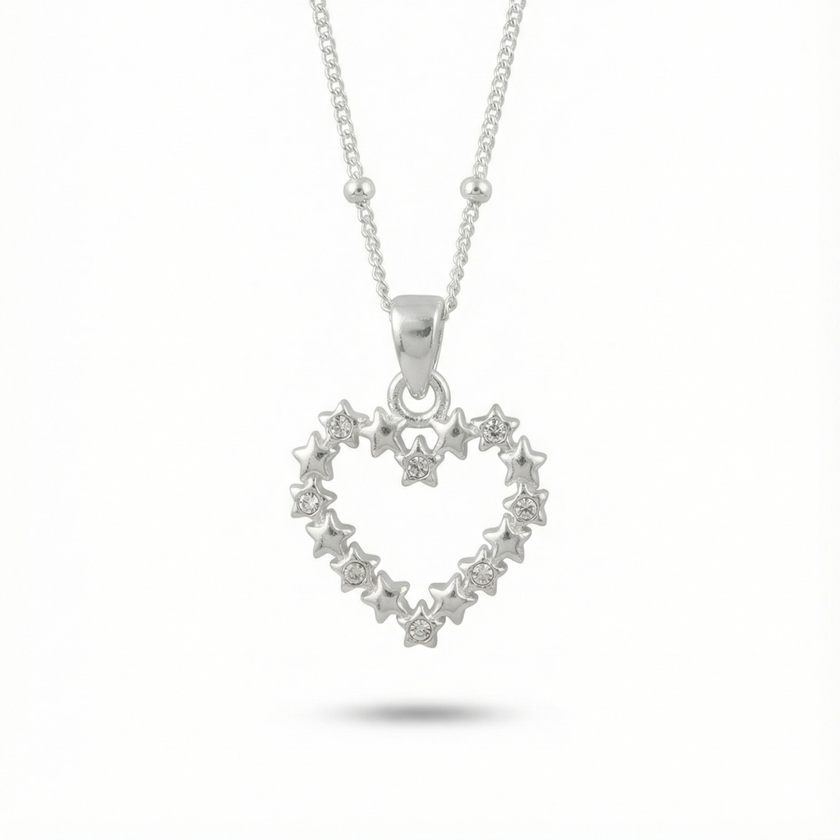 Silver Heart Pendant Necklace