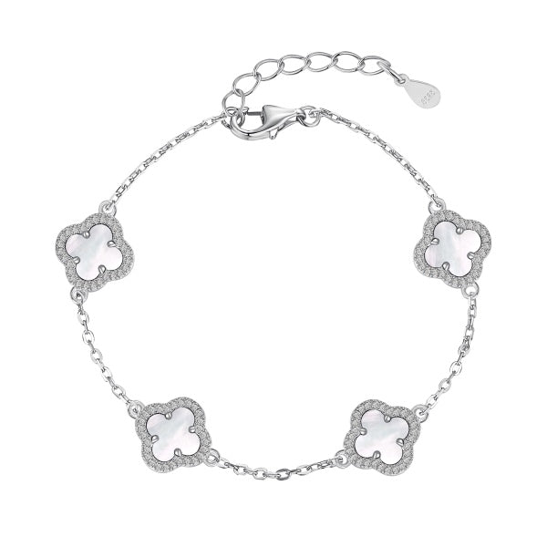 Sterling Silver Clover Bracelet