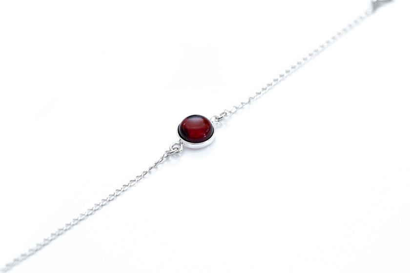 ESSENTIALS Cherry Amber Link Chain Bracelet