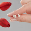 Simply Heart Silver Stud Earrings