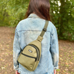 Dog Walking Sling Backpack - Khaki Green