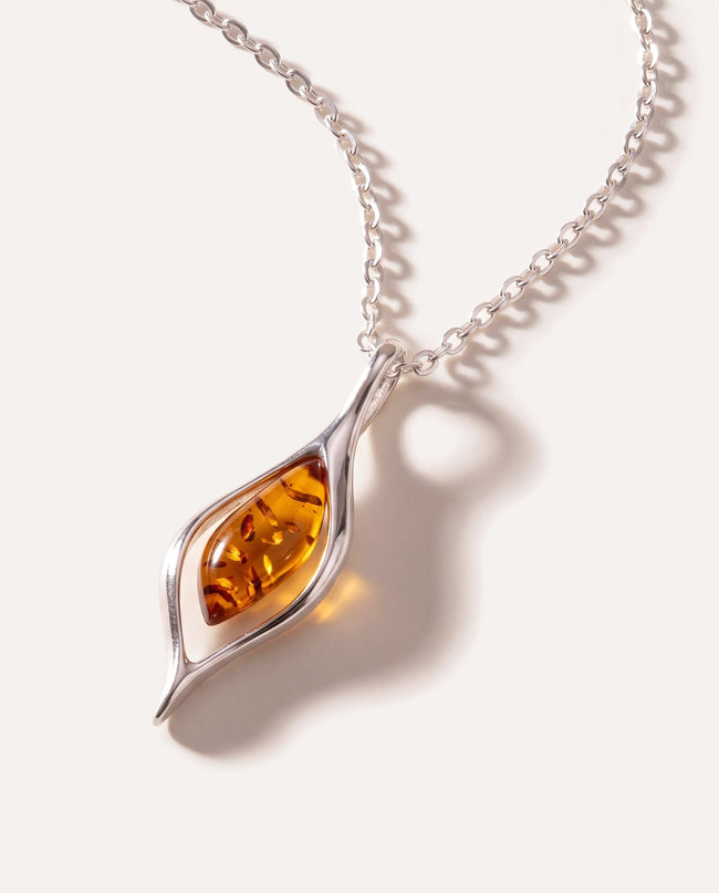 Small Droplet Amber Pendant