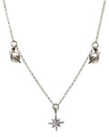 North Star with 2 Saturn Charm Necklace