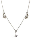 North Star with 2 Saturn Charm Necklace
