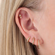 Diamond Drop Single Flat Back Ohrring