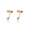 Sparkling Star Ear Jacket Stud Earrings