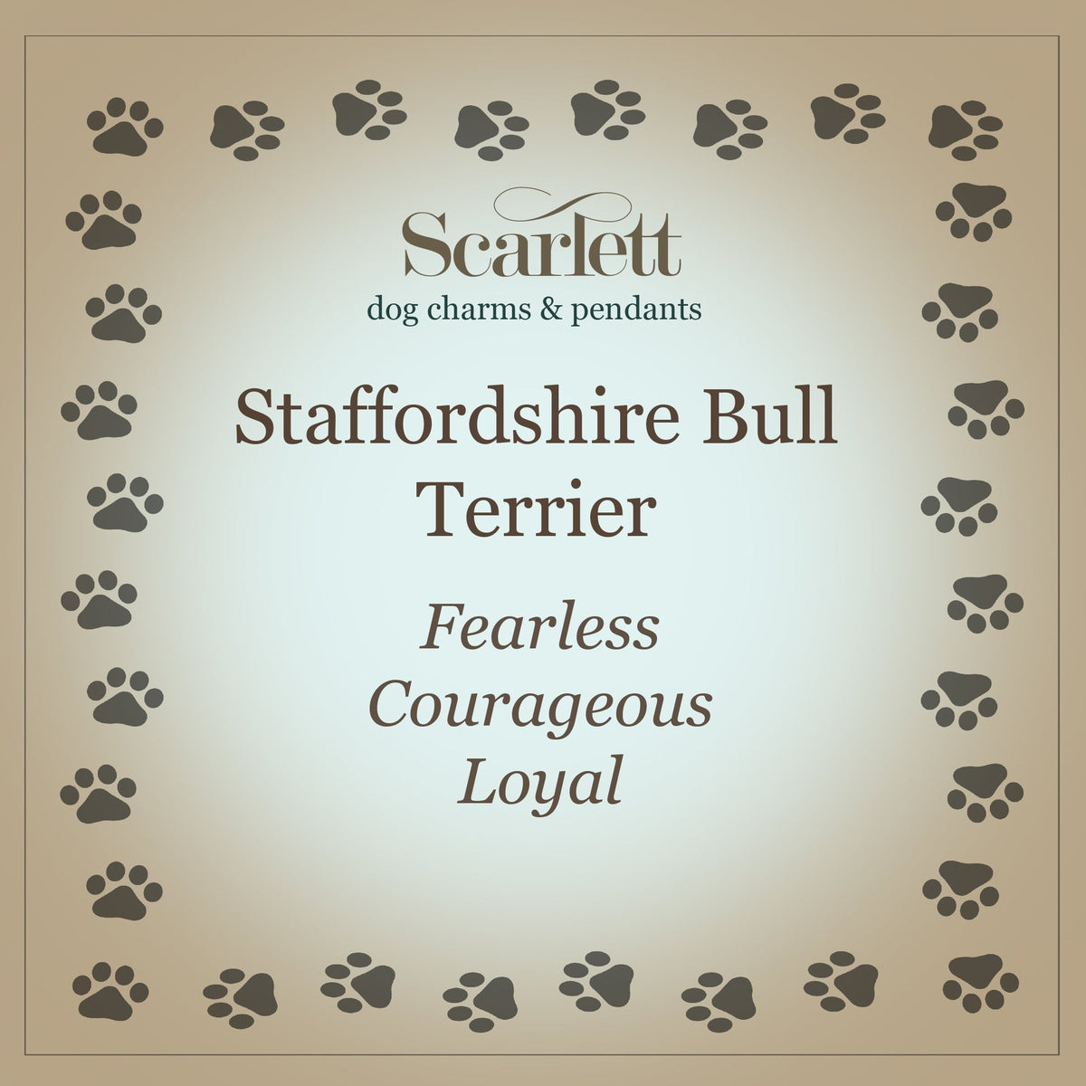 Staffordshire Bullterrier Silber Hund Charm