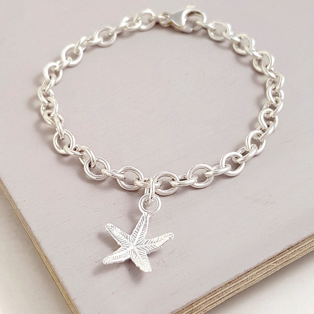 Starfish Silver Charm