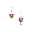 Mixed Flower Heart Drop Earrings