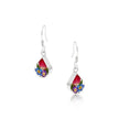 Mixed Flower Teardrop Dangle Drop Earrings