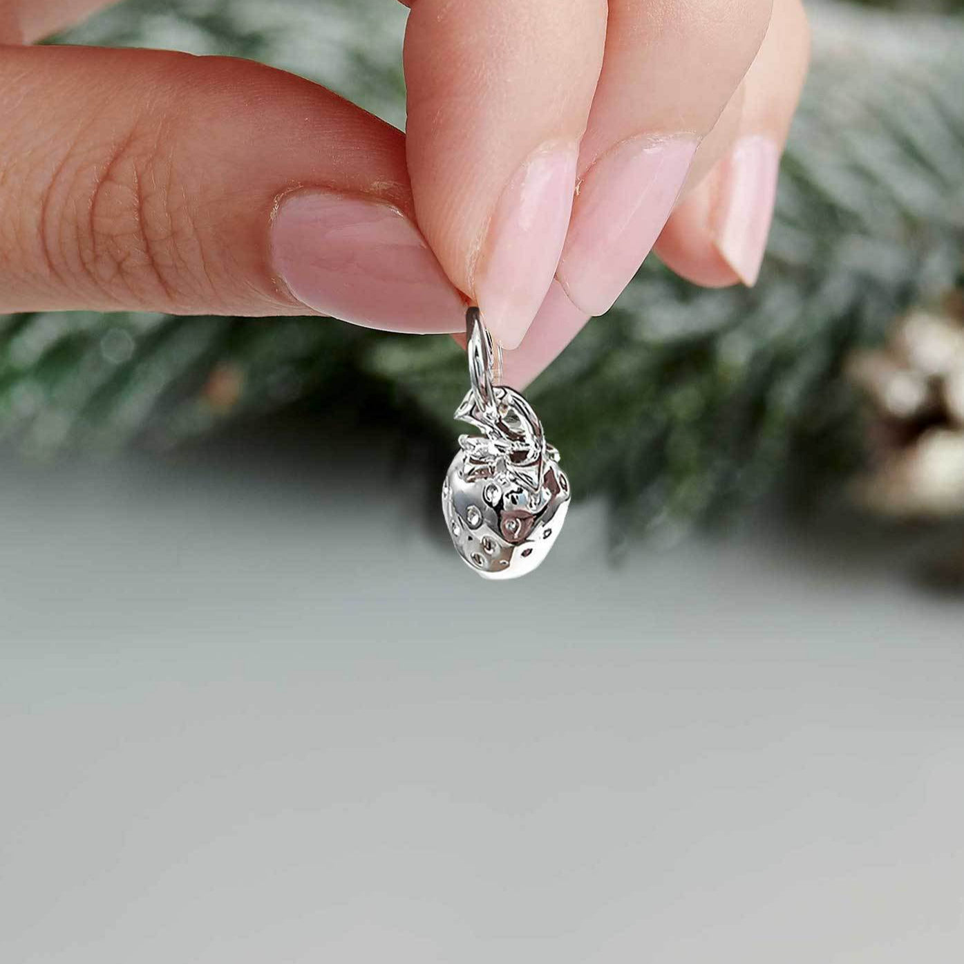 Strawberry Silver Charm