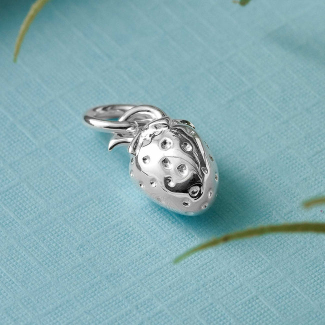 Strawberry Silver Charm