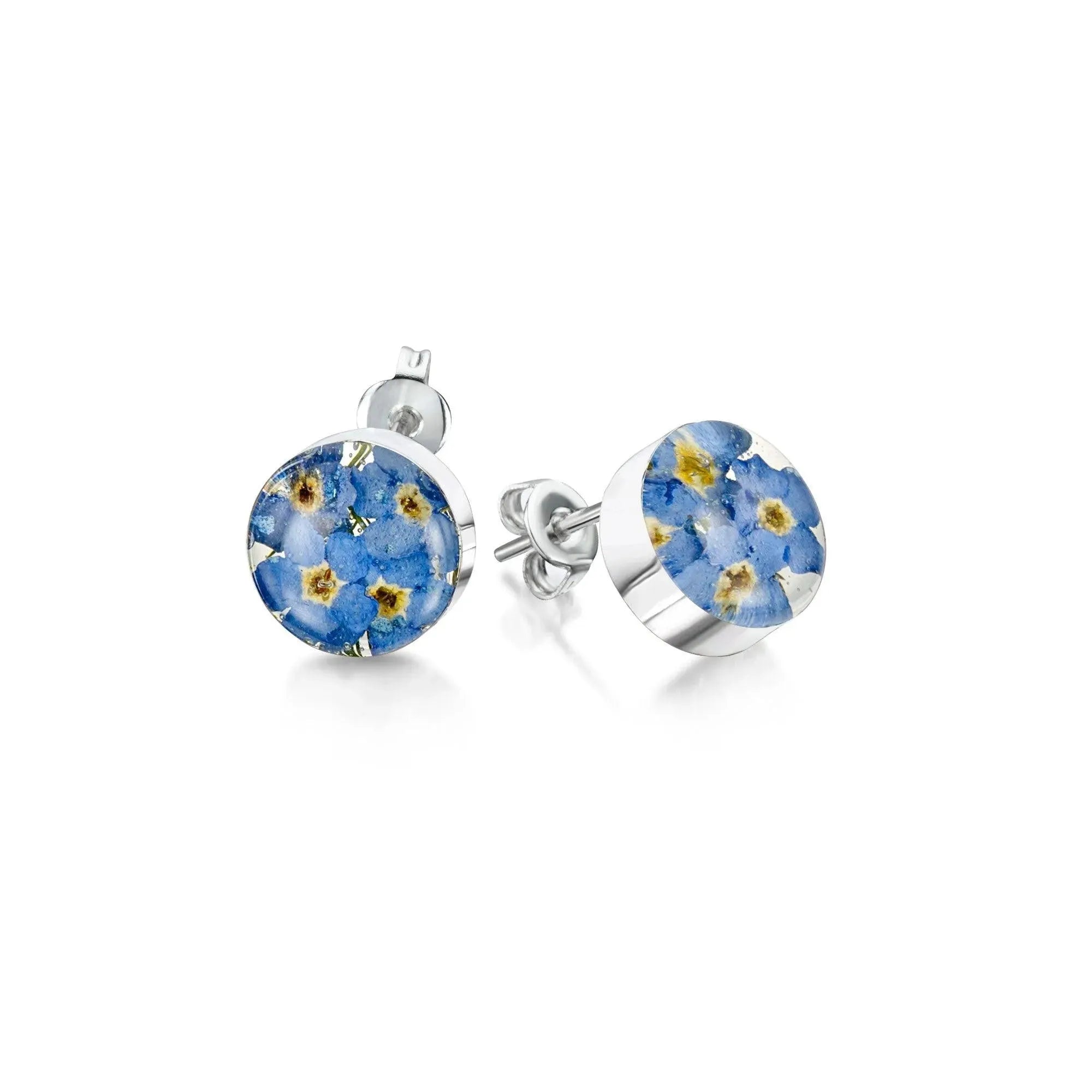 Forget-Me-Not Round Stud Earrings