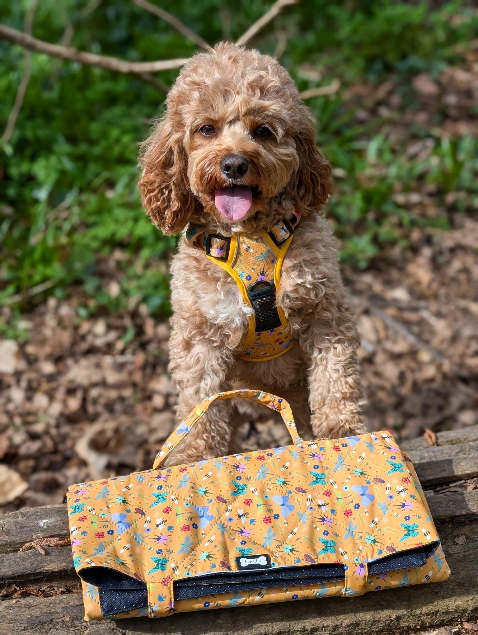 Summer Buzzin' Dog Settle Mat – Lightweight, Waterproof & Travel-Friendly