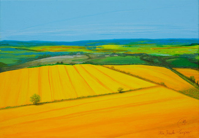 Summer Landscape - Yellow Fields, original painting