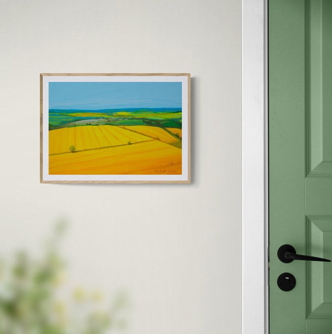Summer Landscape - Yellow Fields, original painting