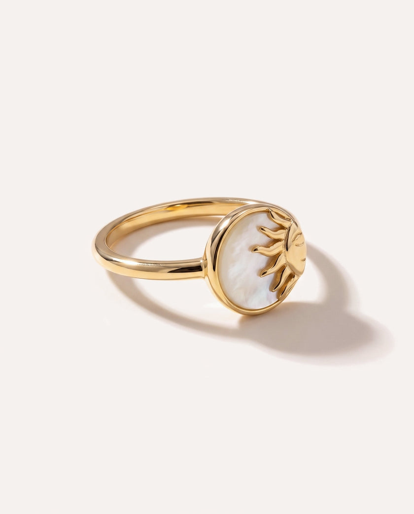 Sun Mother of Pearl Ring