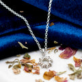 Silver Sunflower Talisman Necklace