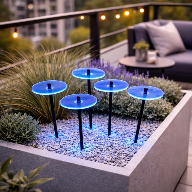 Set of 5 Sun Discs Small Garden Décor Ornaments