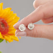Pendientes de plata con diseño de girasol