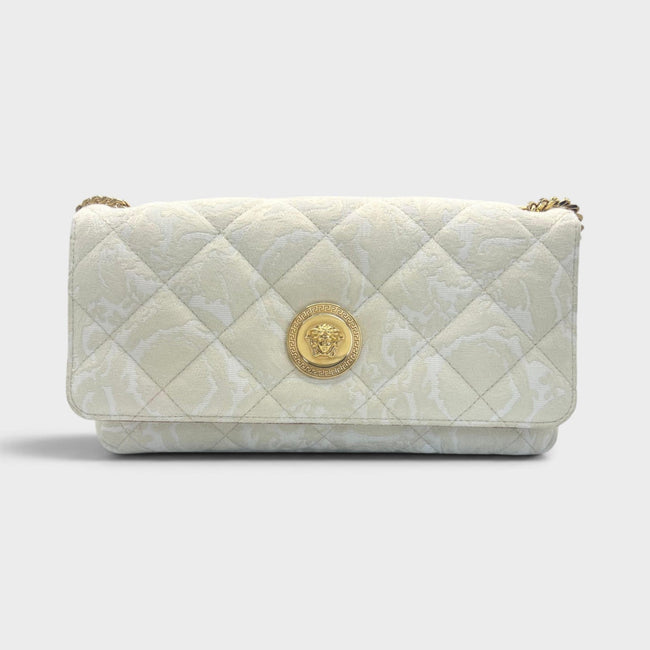 Sac porté épaule moyen Medusa Head beige