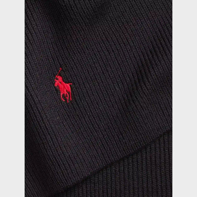Écharpe en laine Signature Pony noire