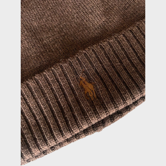 Bonnet brodé Pony marron