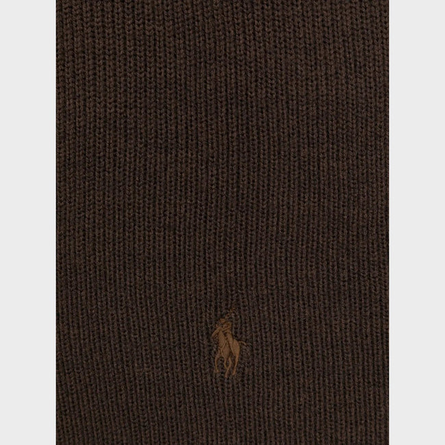 Écharpe en laine à logo poney marron