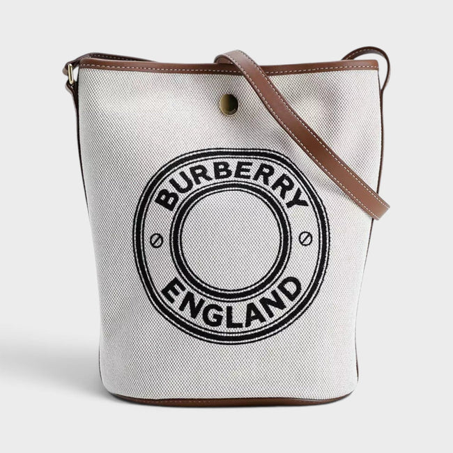Sac seau moyen Roundel Beige Blé Foncé