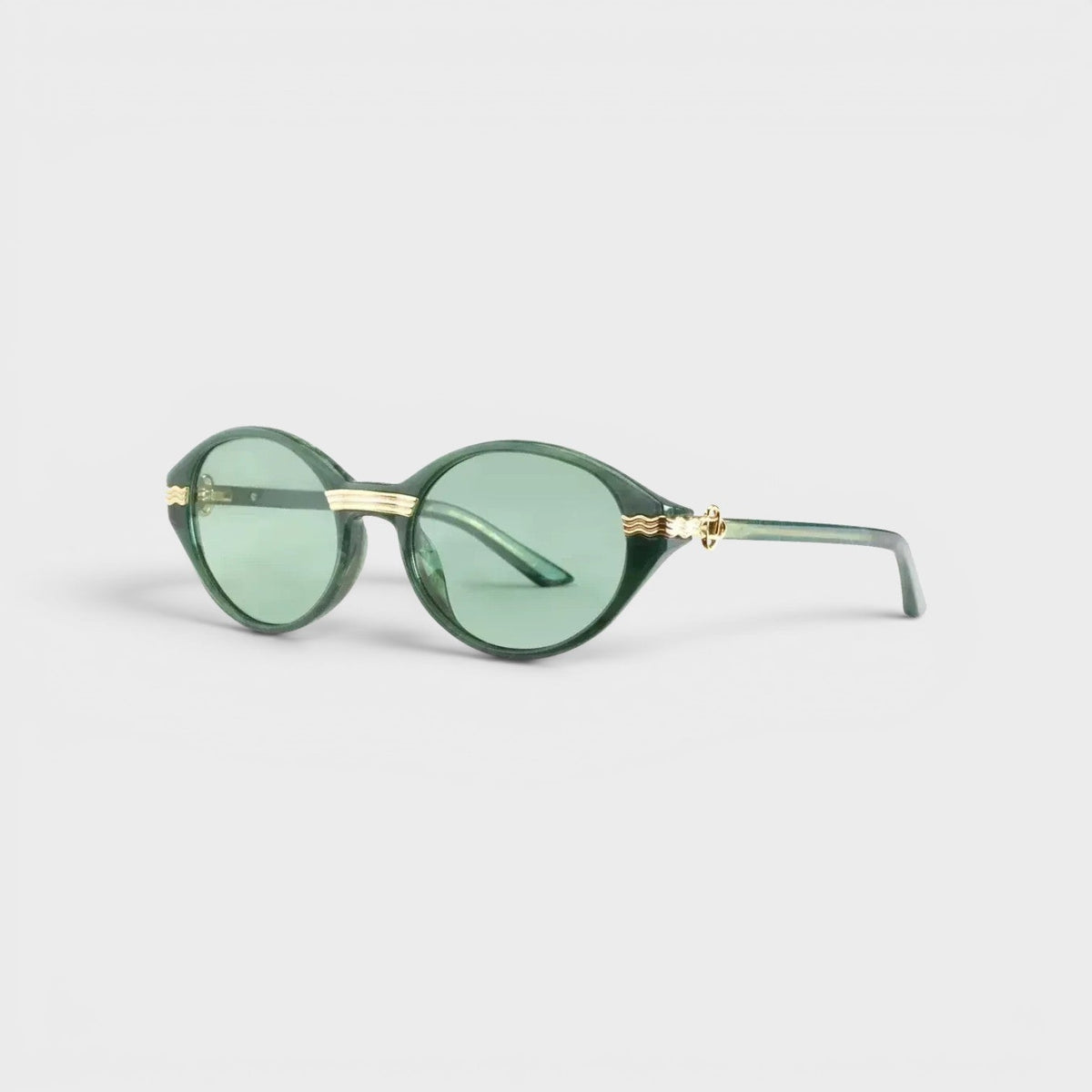 Cannes Sunglasses Green Gold