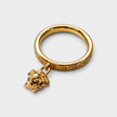 Medusa Head Greca Ring Gold