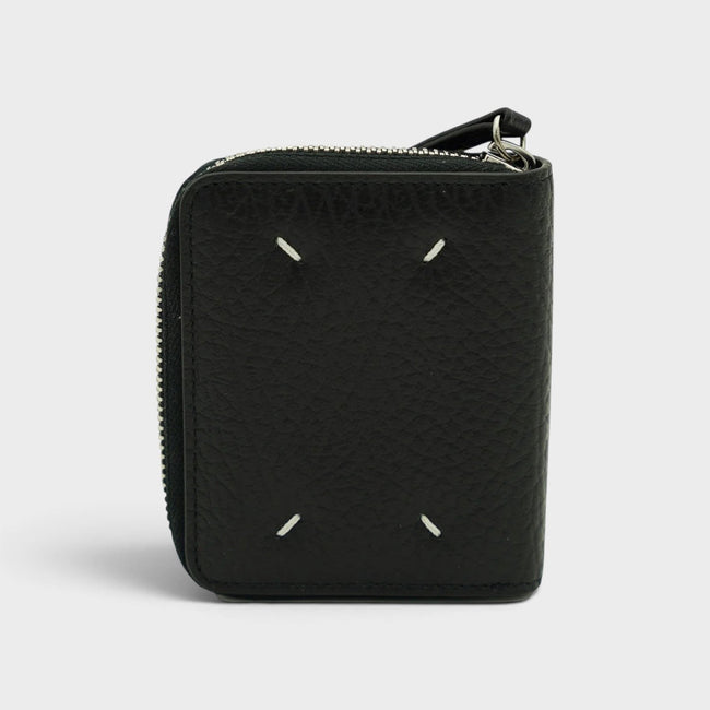 Porte-monnaie en cuir à quatre coutures