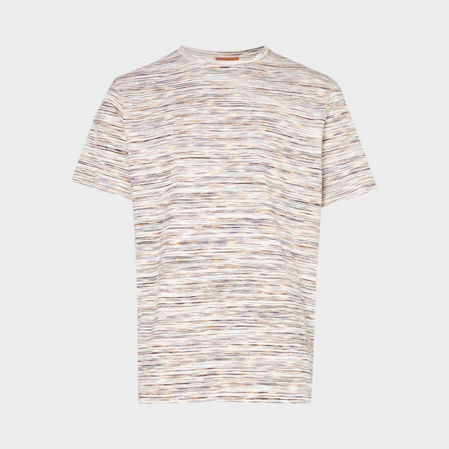 T-shirt à manches courtes space dye multicolore
