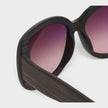 Linda Farrow Oversized Sunglasses Black Burgundy