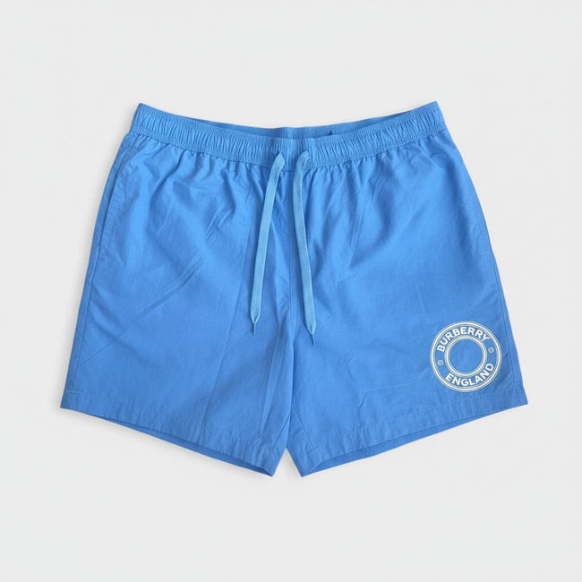 Short de bain Martin en nylon à logo, bleu pervenche