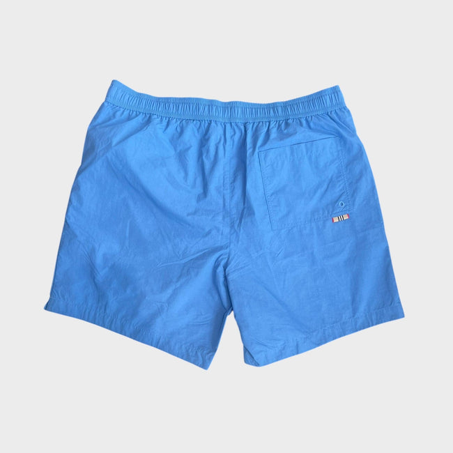 Short de bain Martin en nylon à logo, bleu pervenche