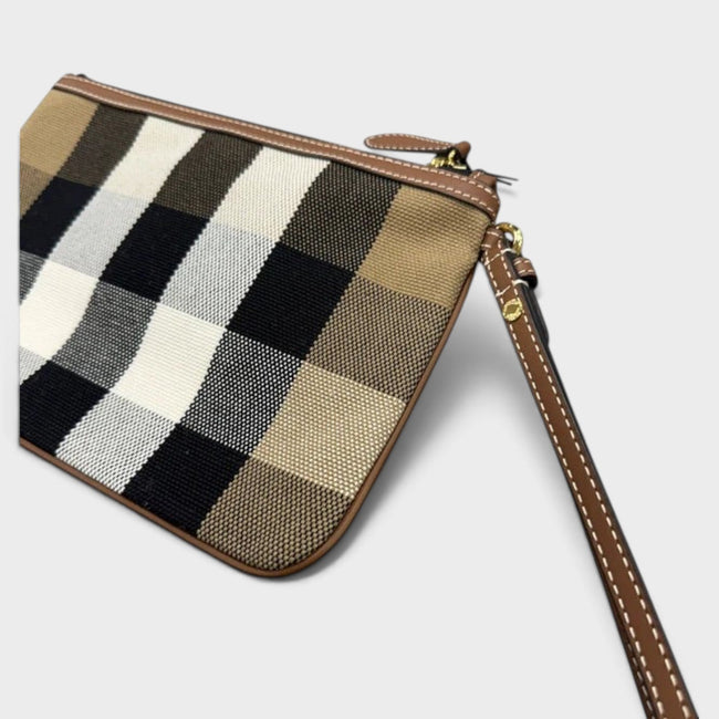 Pochette poignet Peyton taupe marron