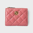 Medusa Head Quilted Wallet Pink