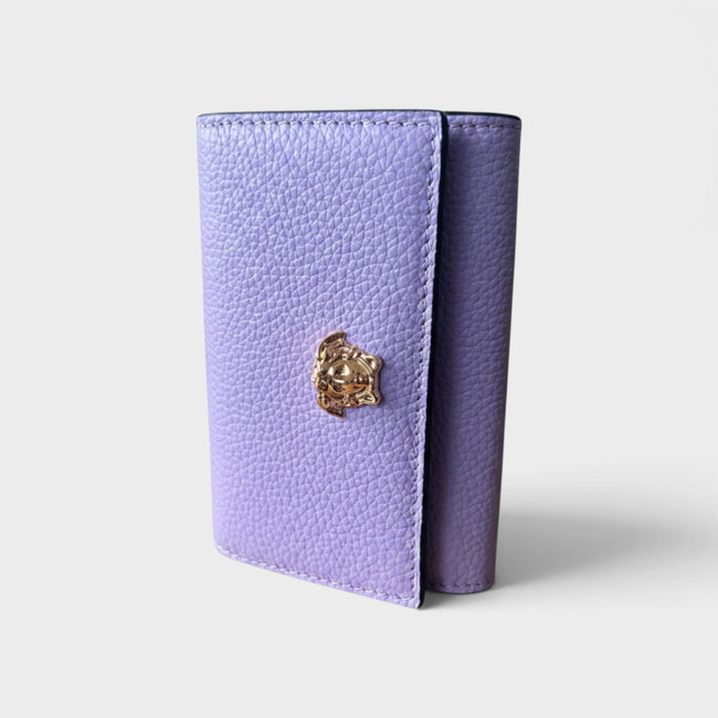 Porte-cartes Medusa Head en cuir violet